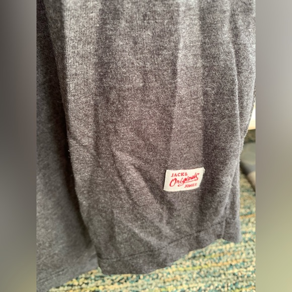 JACK & JONES Men’s Short Sleeve Shirt Dark Grey Size XLarge - Picture 2 of 6